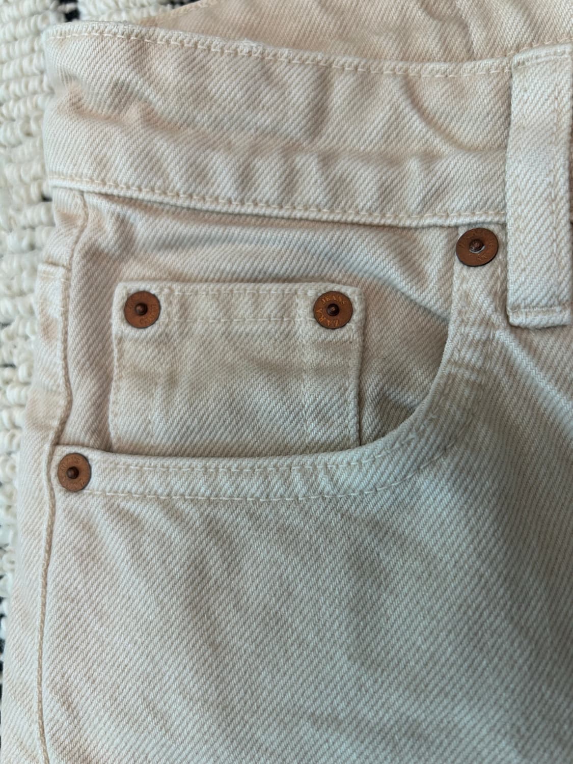 Zara 여성 크림 코튼 팬츠 상품이미지6