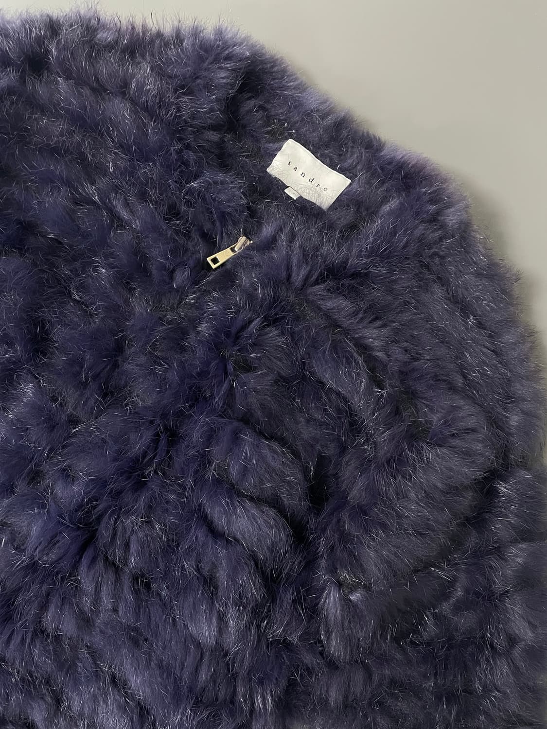 [1] 산드로 래빗 퍼 니트 바이커자켓 상품이미지3