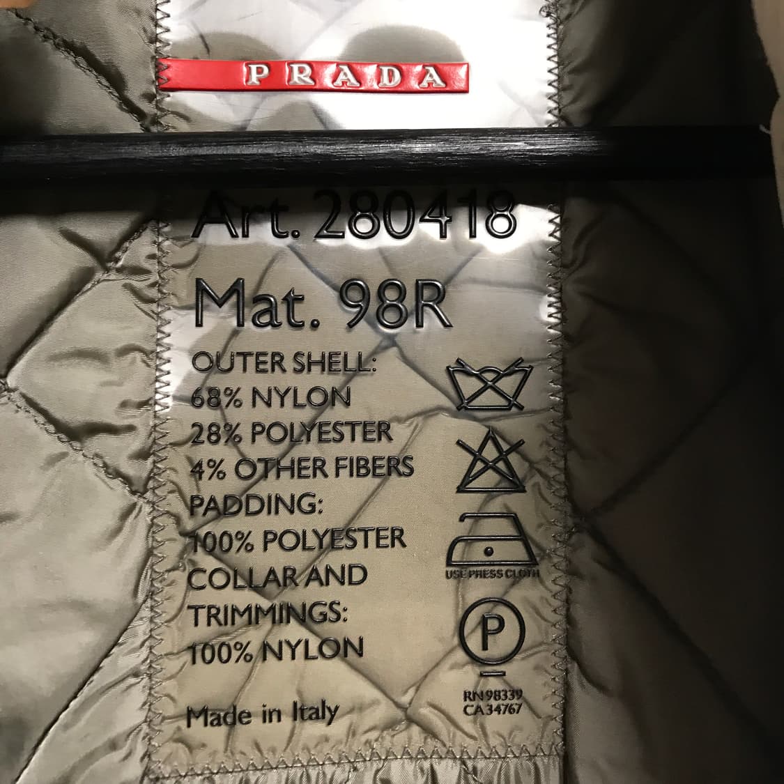 프라다 아이보리 코트 40(W) 상품이미지4