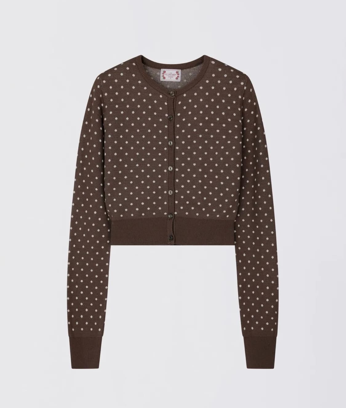 스컬프터 Polka Dot Cardigan Brown/Baby Pink 상품이미지1