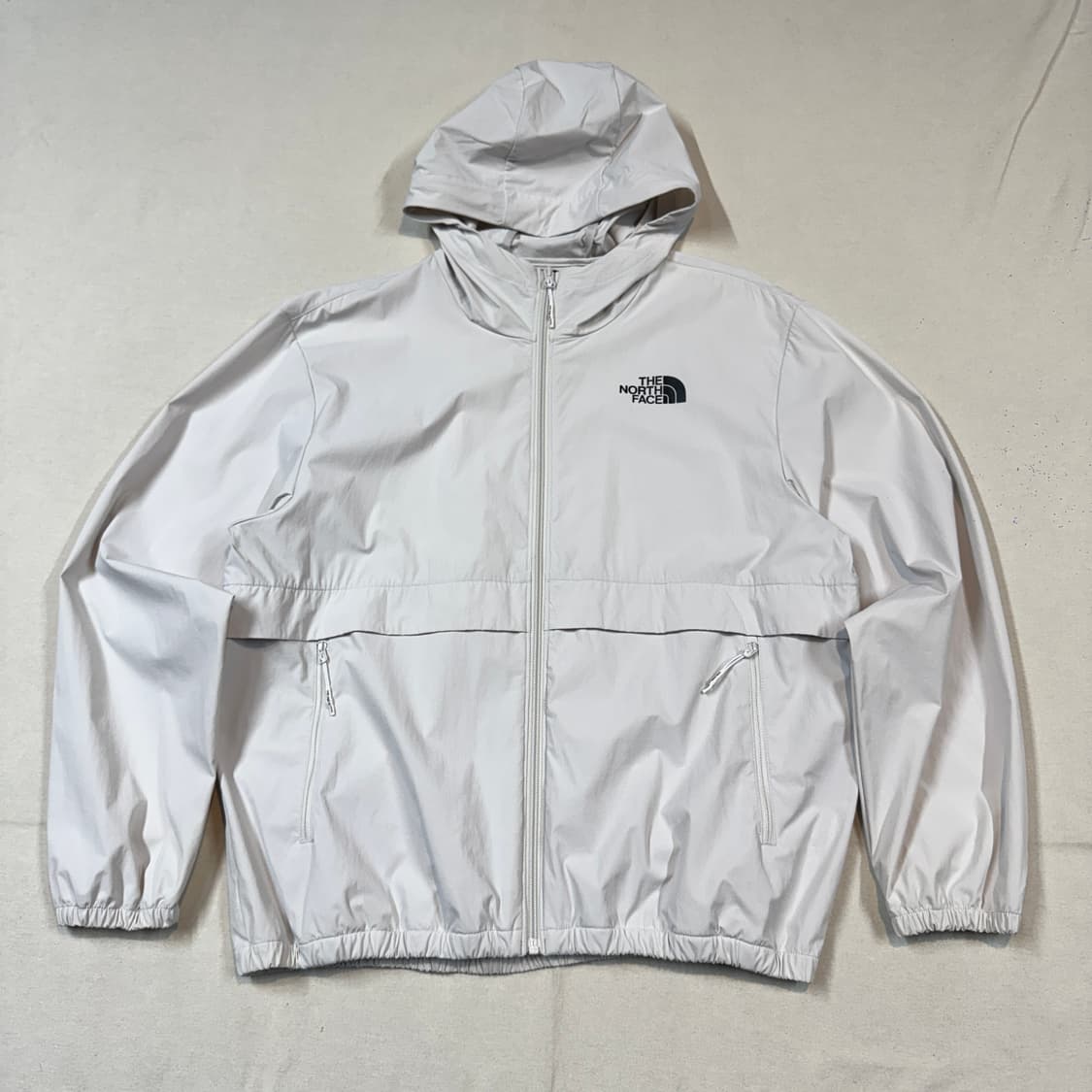 M) 노스페이스 기능성 화이트 바람막이 후드 자켓 상품이미지1