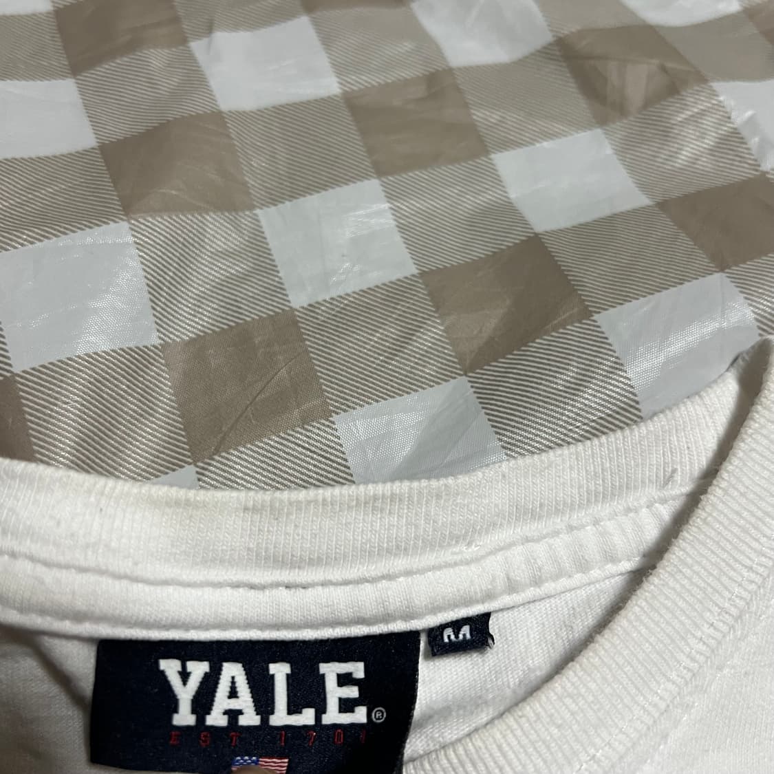 예일 반팔 화이트 M 반팔티 흰색 YALE 상품이미지2