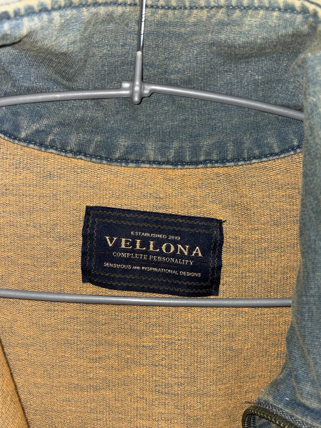 아르덴티 벨로나) 워싱 데님 크롭 스웨트집업 상품이미지3