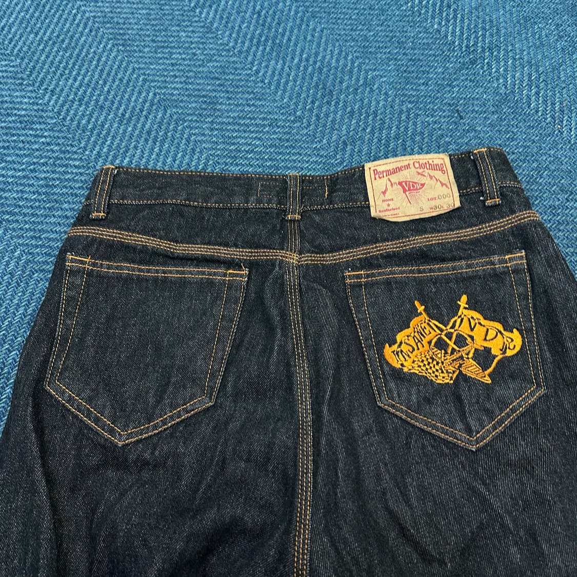 [W30L30] 인세인개러지 X 비디알 더블니 청바지 상품이미지2