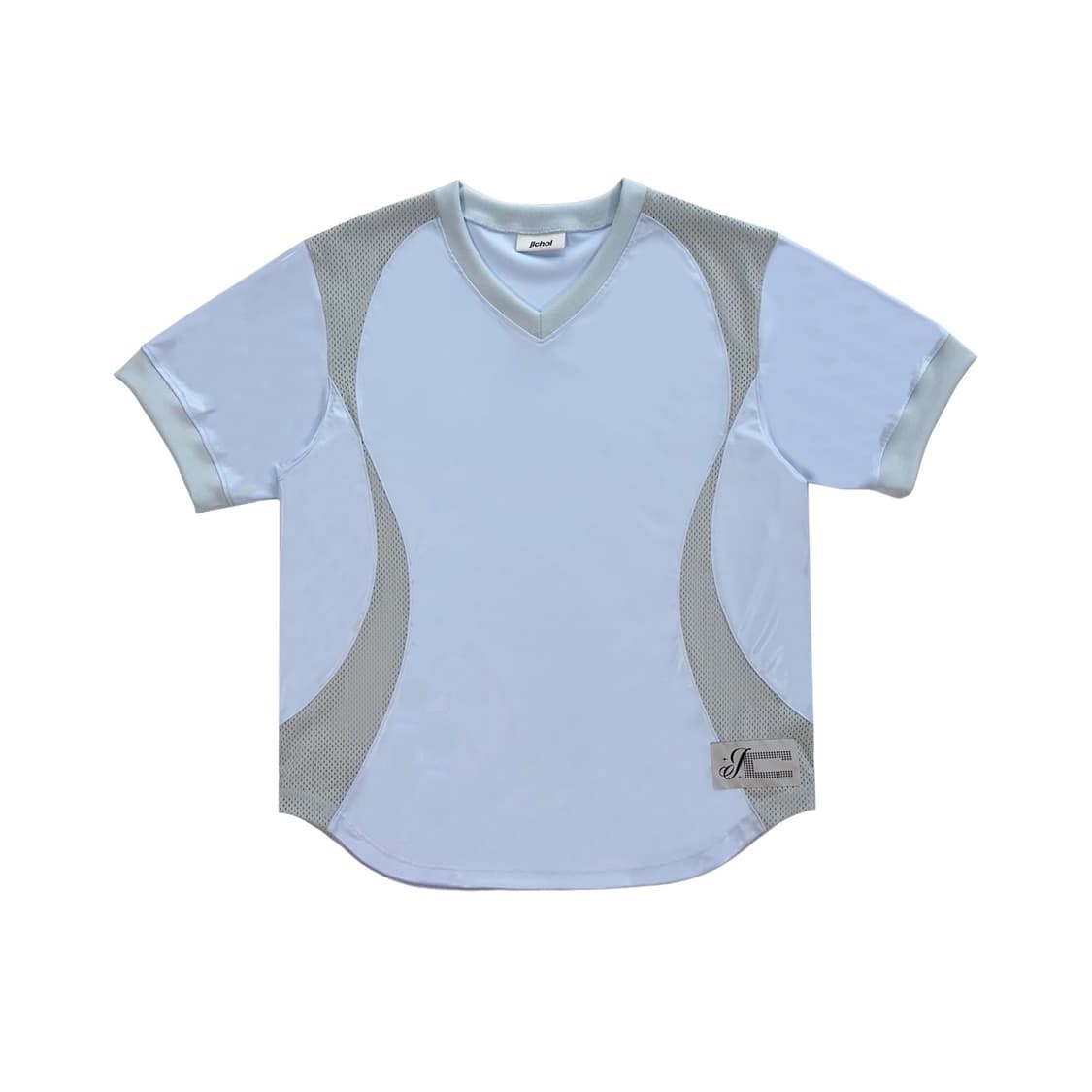 SS25 CURVED MESH T-SHIRT 페일블루 반팔 상품이미지1