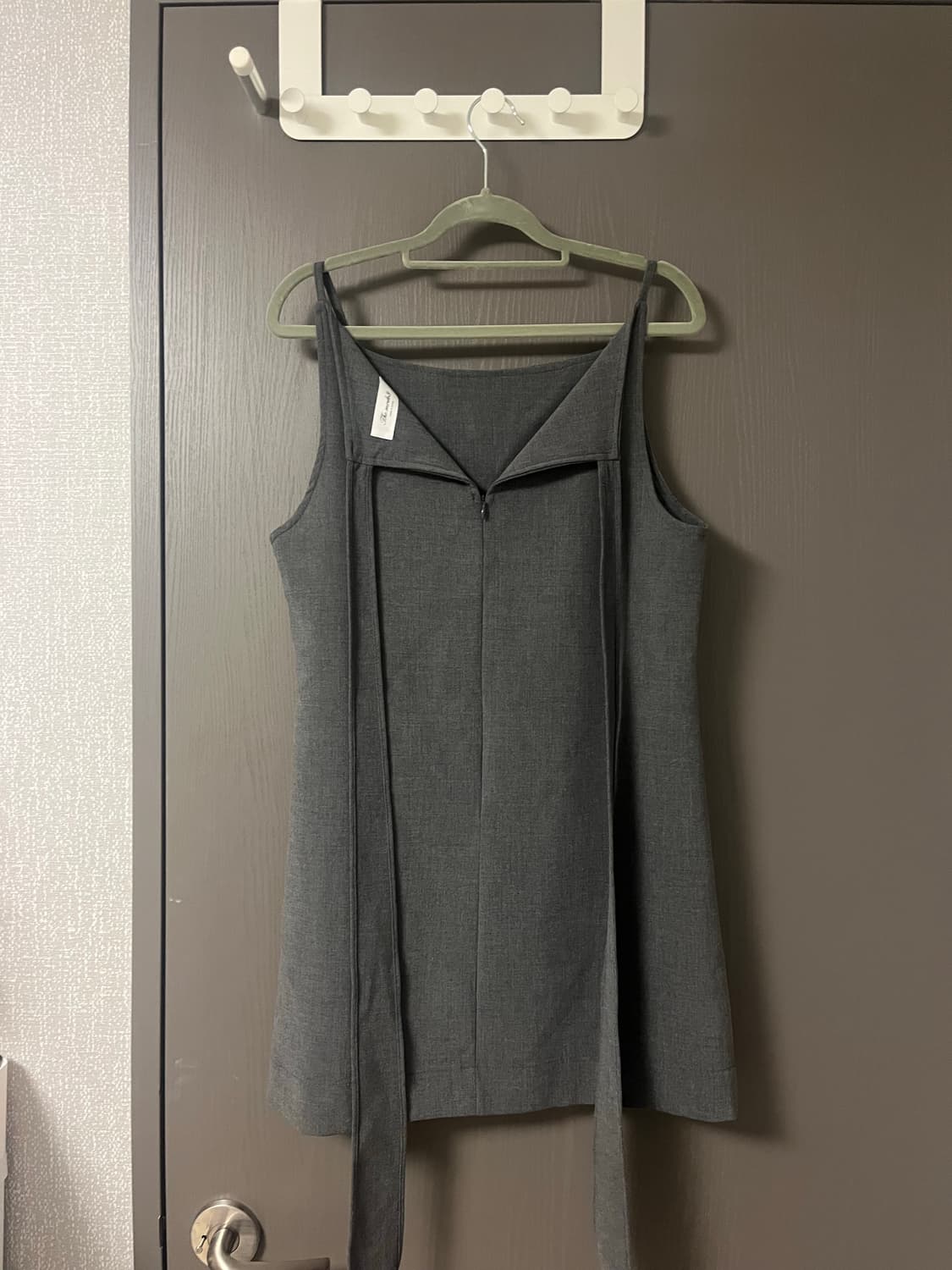 리본 그레이 원피스 상품이미지2