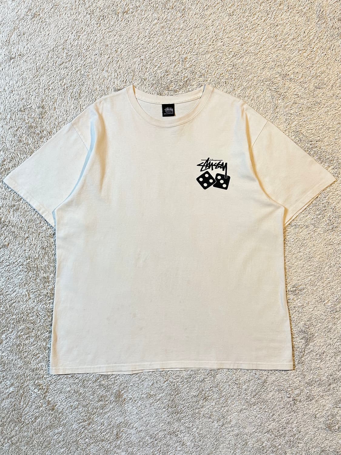 스투시 STUSSY 다이스 피그먼트 다이드 티셔츠 내츄럴 상품이미지2