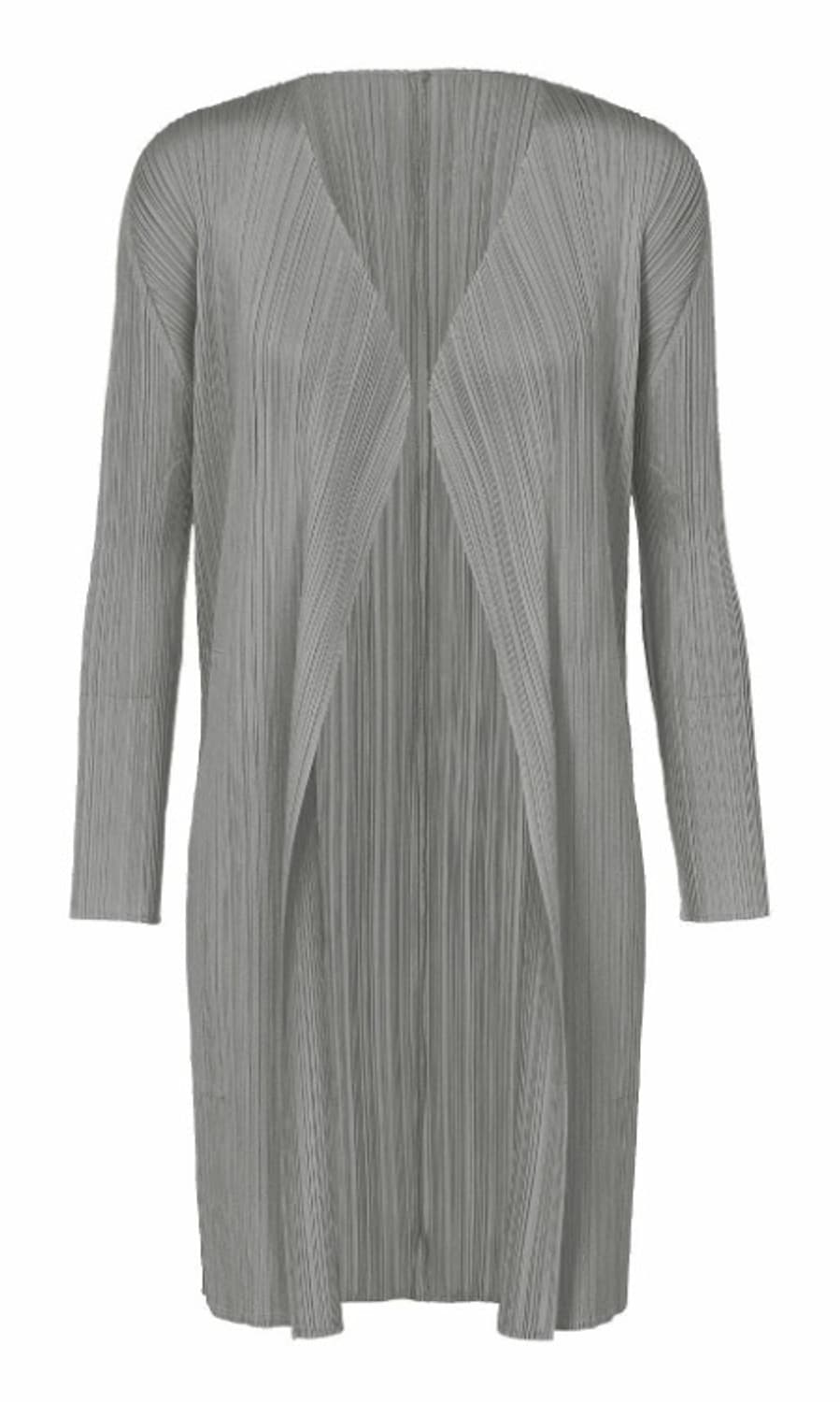 플리츠플리즈 베이직 미디가디건 그레이 상품이미지3