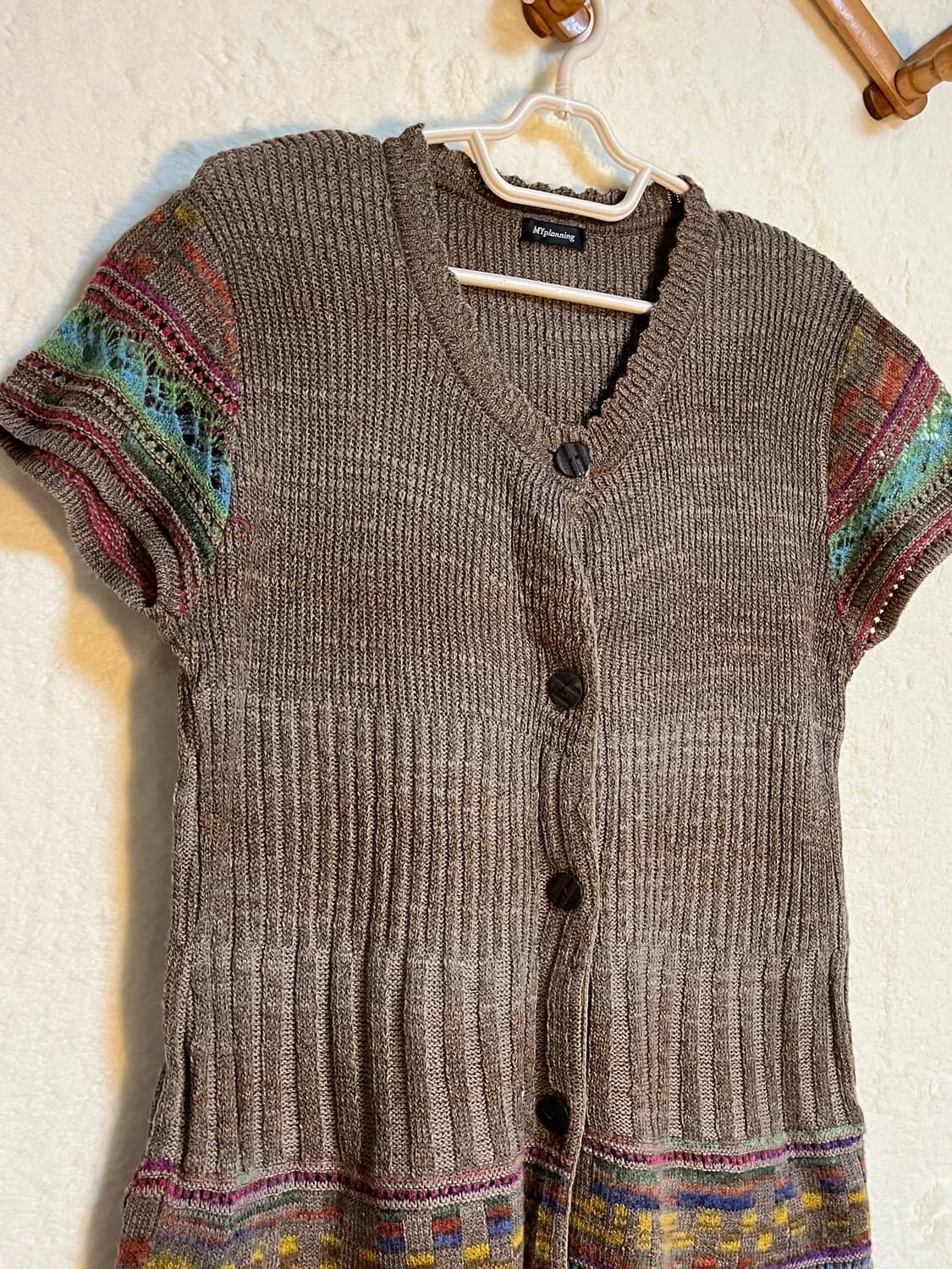 빈티지 모리걸 니트 반팔 원피스 상품이미지3