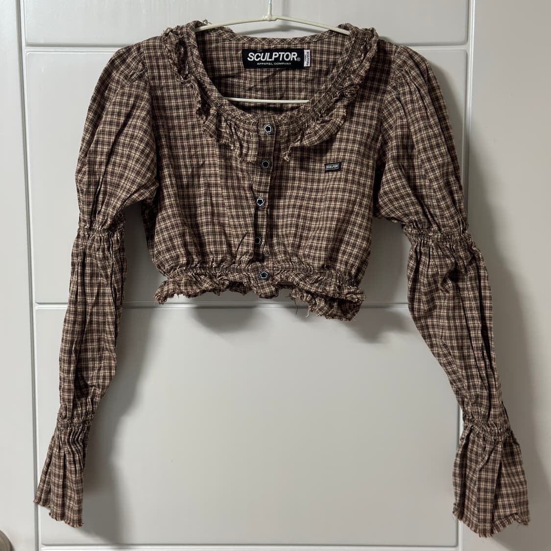 스컬프터 크롭 블라우스 상품이미지2