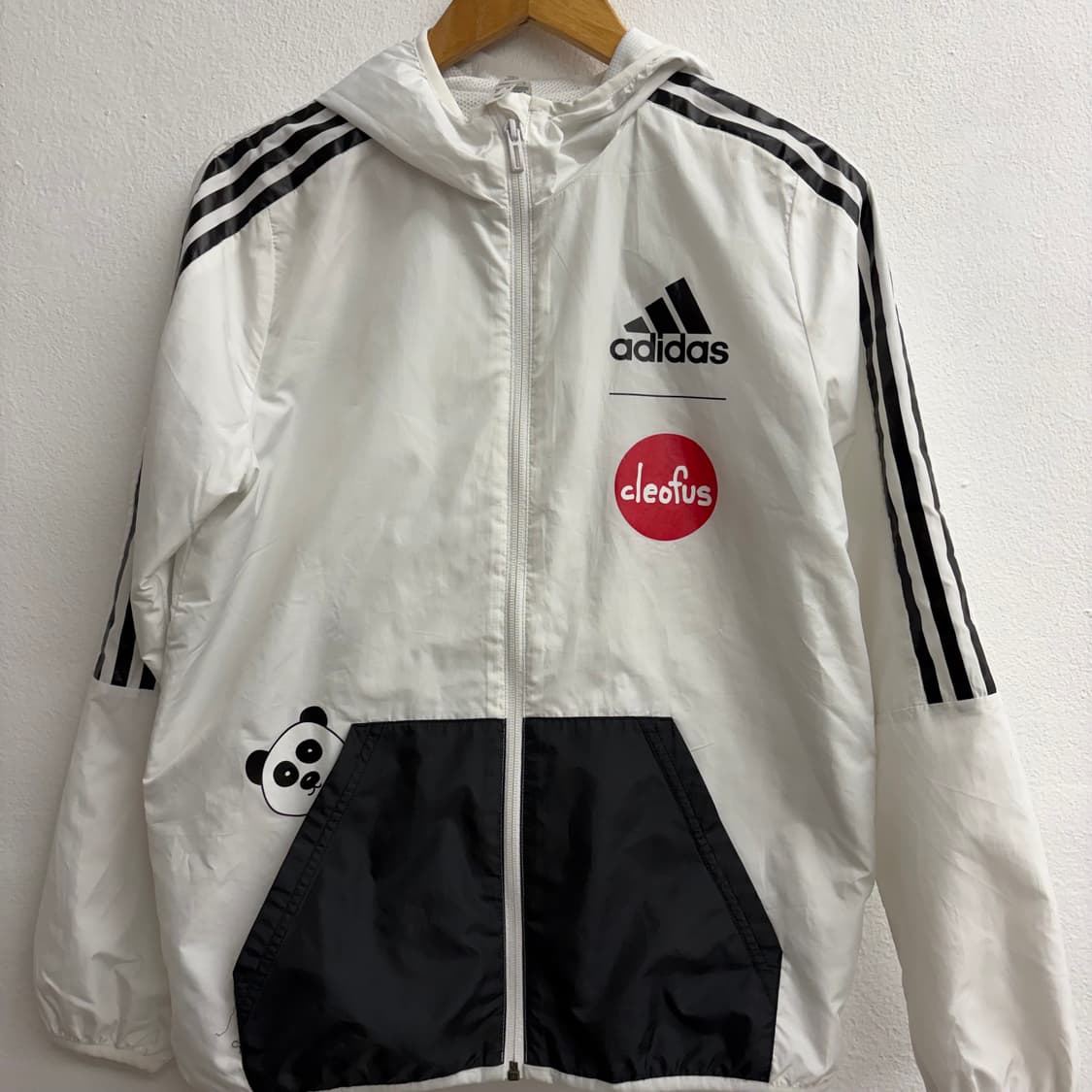 아디다스X클레오부스 화이트 윈드브레이커 자켓(160) 상품이미지5