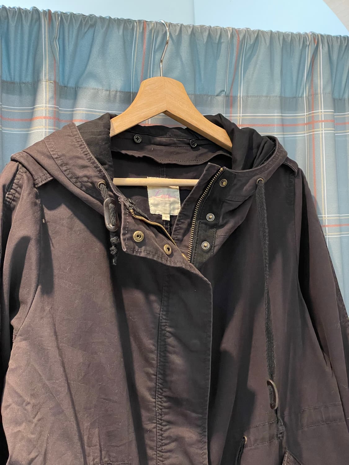 일본빈티지 블랙 후드야상 상품이미지4