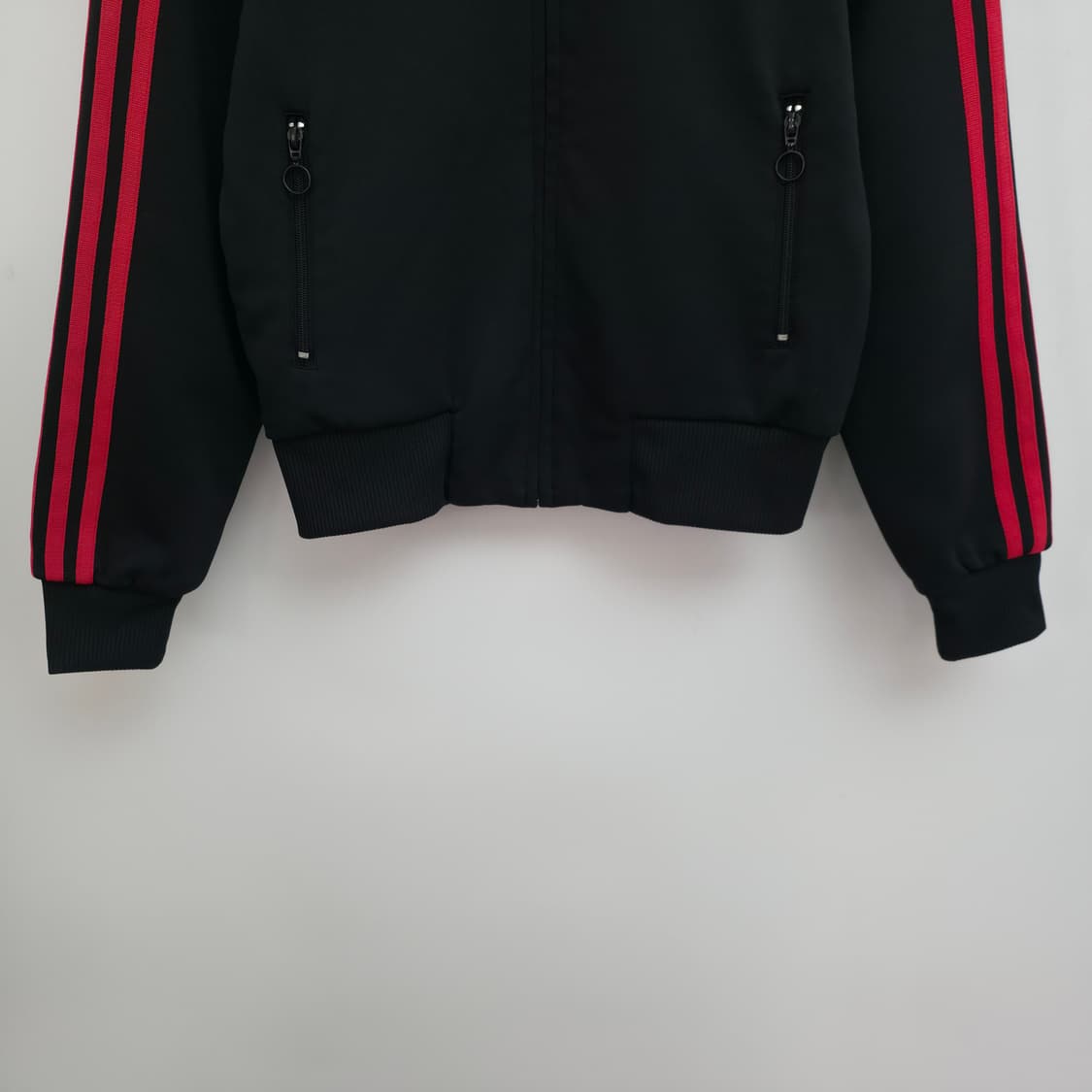 [S] 아디다스 블랙 핑크 후드 져지 자켓 상품이미지3