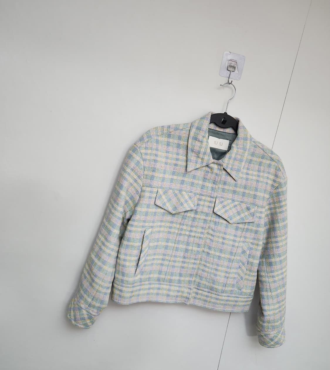 SJSJ 에스제이에스제이 95 66 체크자켓 크롭자켓 상품이미지4