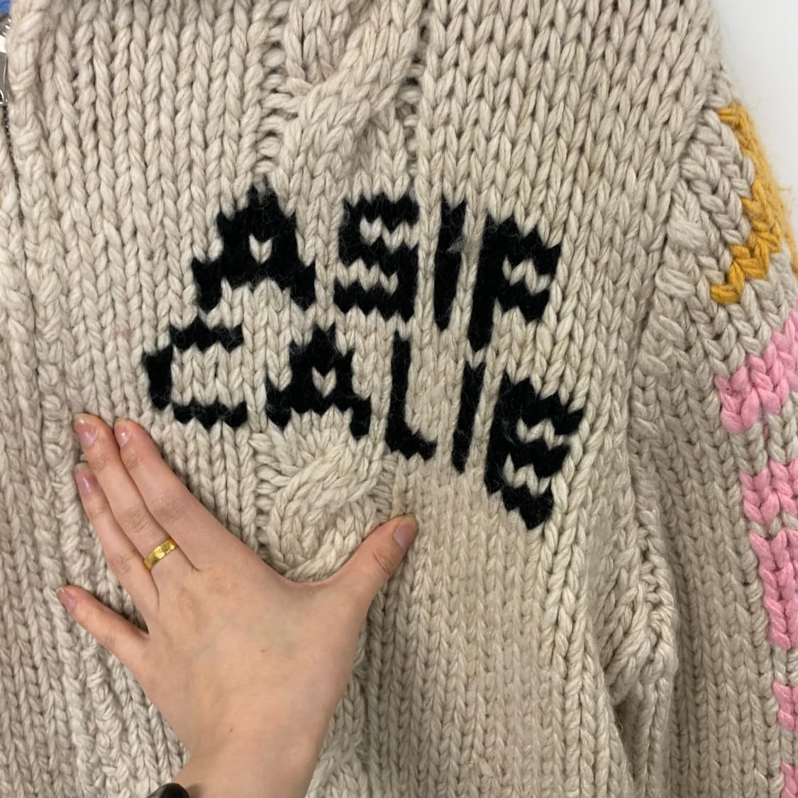 에즈이프캘리 카우걸 테디 코위찬 니트집업  상품이미지5