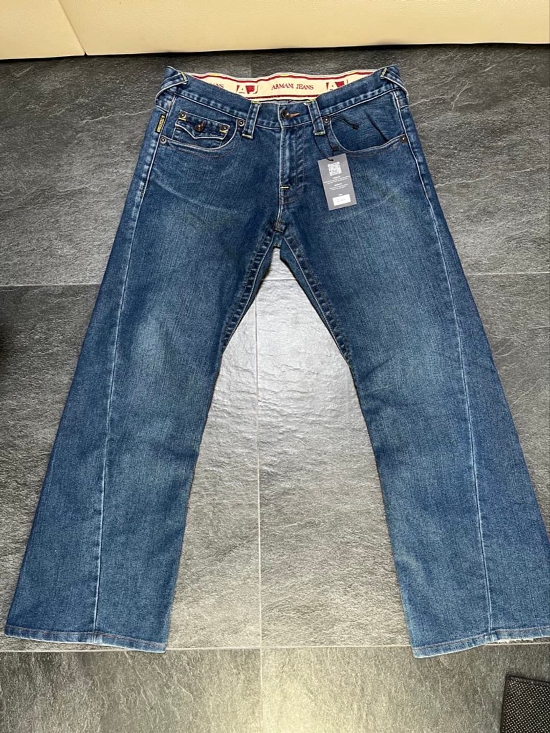 아르마니 로우라이즈 부츠컷 데님 청바지 상품이미지1