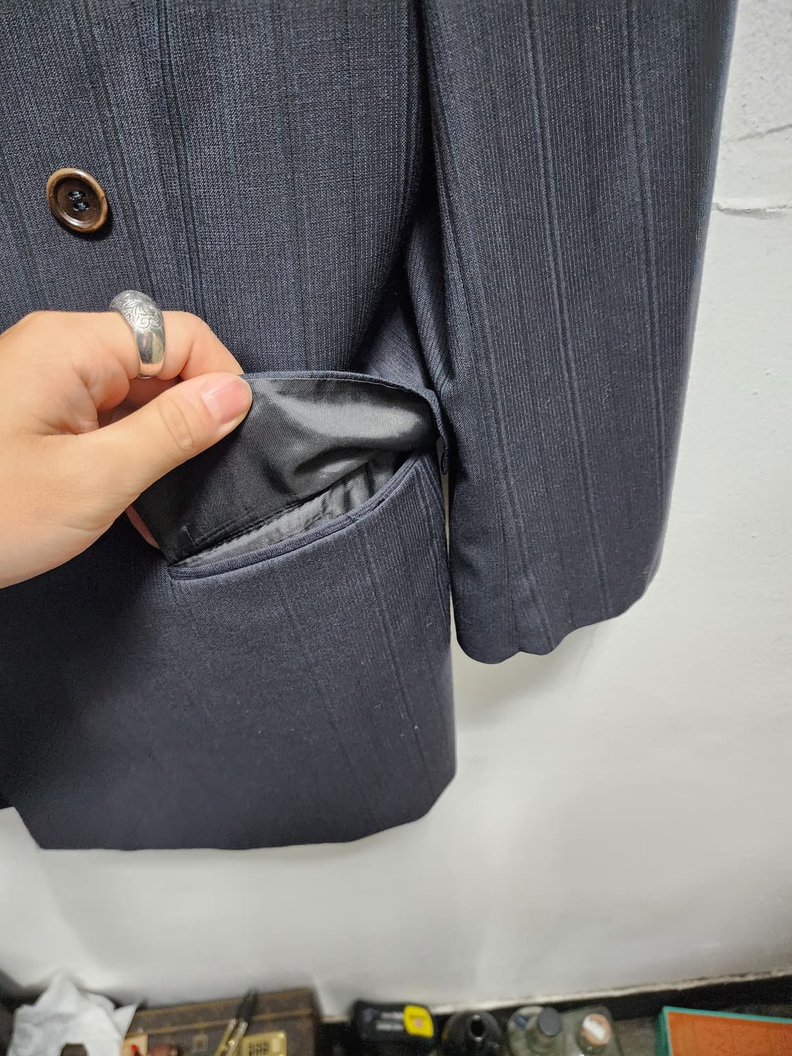 HUGOBOSS 휴고보스 버진울 빈티지 더블 블레이저 상품이미지3