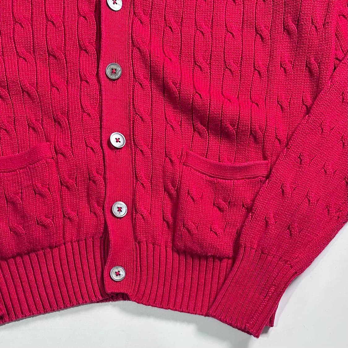 폴로 랄프로렌 레드 케이블 니트 가디건  상품이미지3