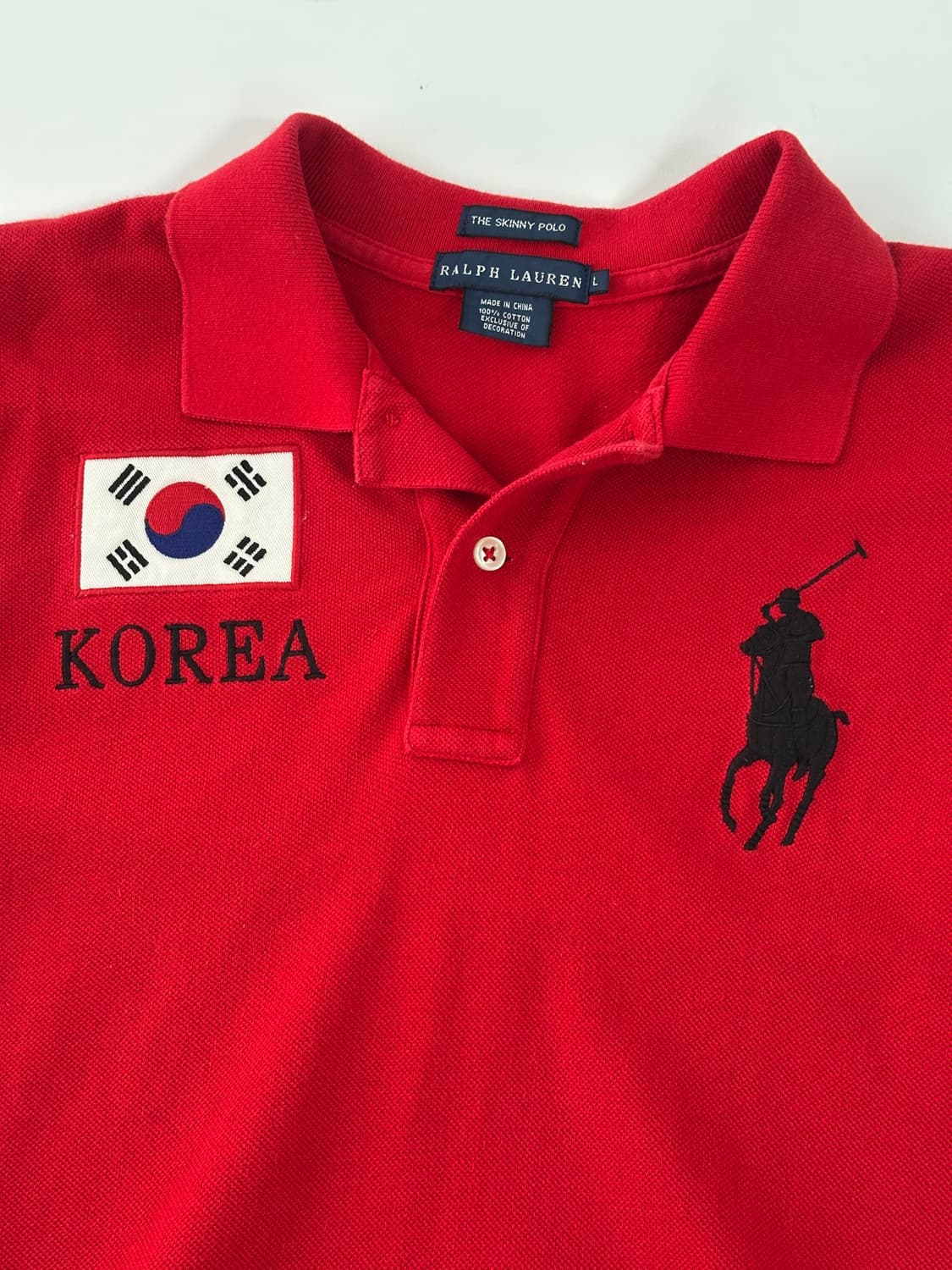 폴로랄프로렌 빅포니 코리아 스키니핏 반팔티셔츠 pk 태극기 치프키프 상품이미지2