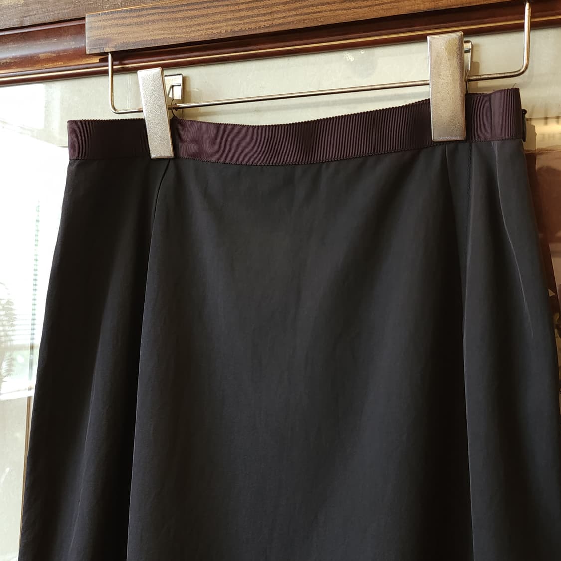 90s 랑방 빈티지 스커트 프렌치 사이드오픈 스커트 브라운 36 상품이미지4