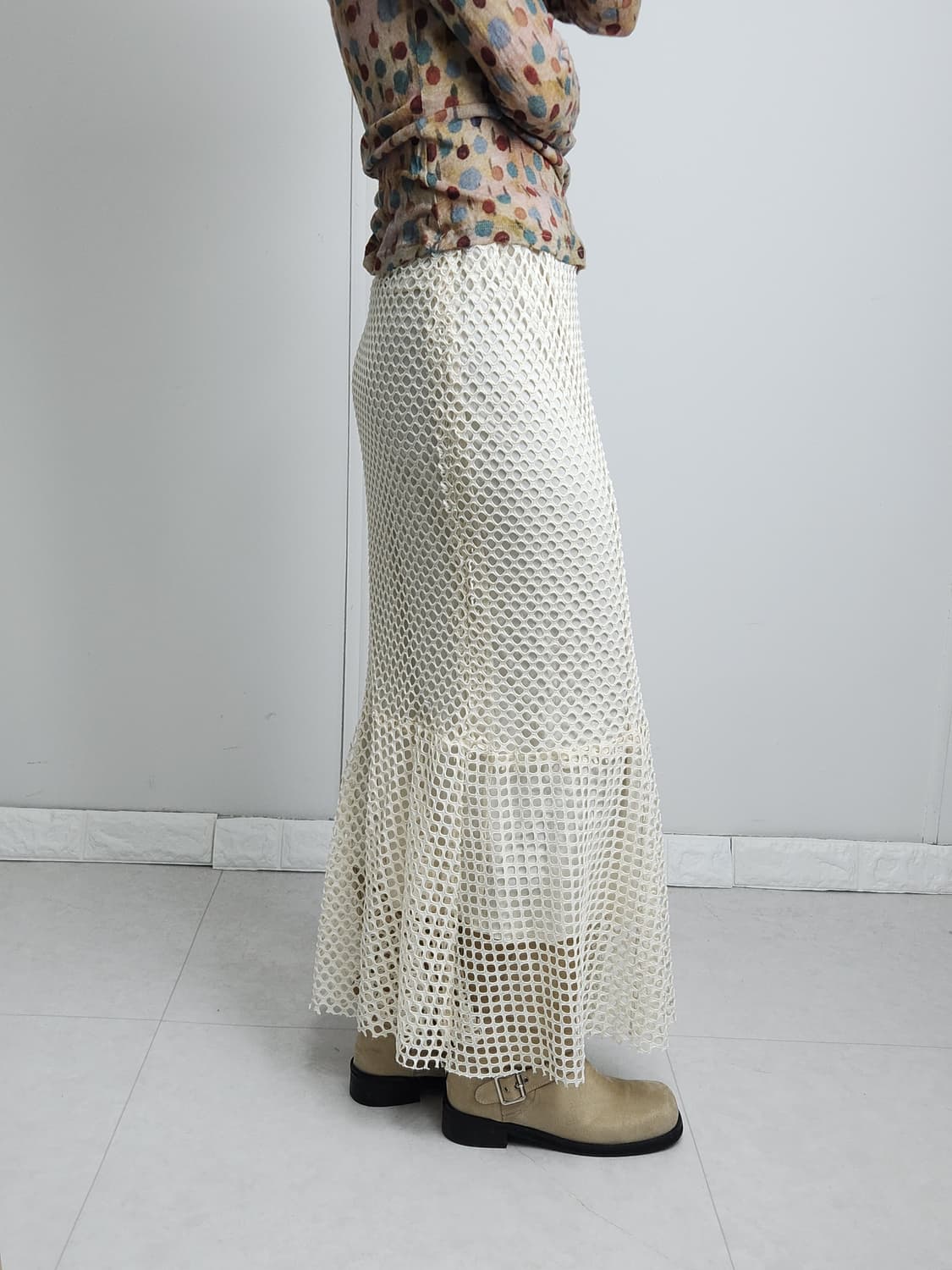 네트 롱 스커트 상품이미지4