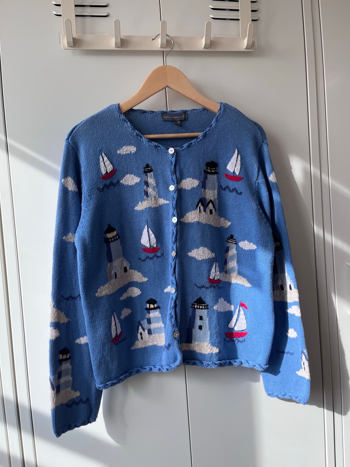 (Rare) Northern isles 바다 풍경 니트 가디건 상품이미지3
