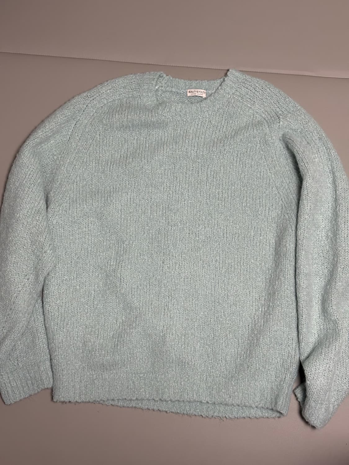 뷰티 앤 유스 [Beauty & Youth] 민트 알파카 니트 스웨터 상품이미지3