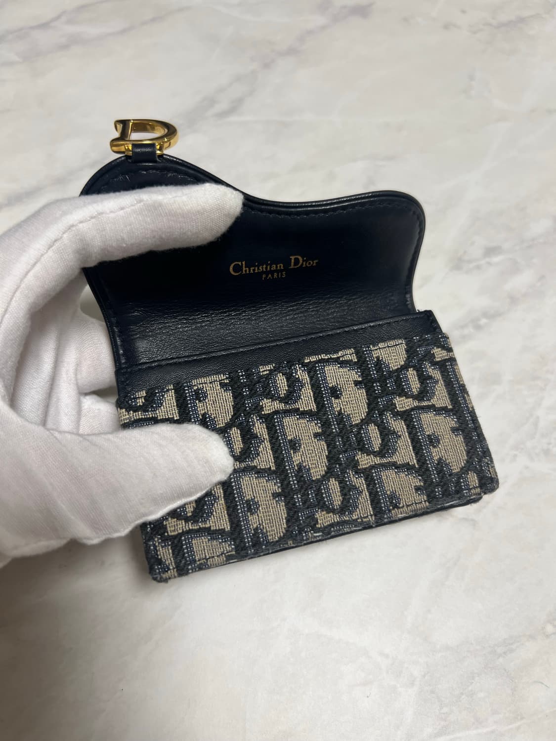 디올 오블리크 새들 카드지갑 상품이미지4