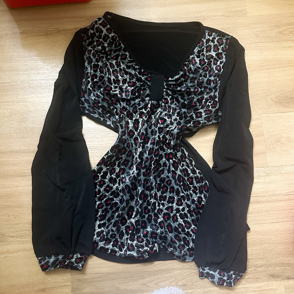 빈티지 리본 호피 티셔츠 히메갸루 로걀 달천깔 라떼 페어리 공겜여주 상품이미지1