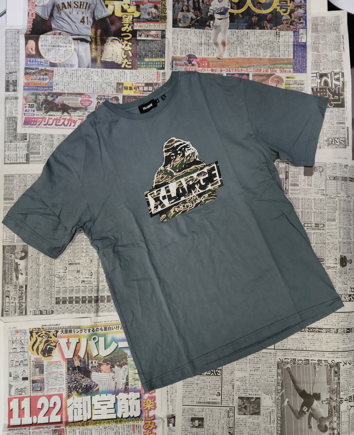 X-LARGE 카모패턴 로고 반팔 XL 상품이미지2