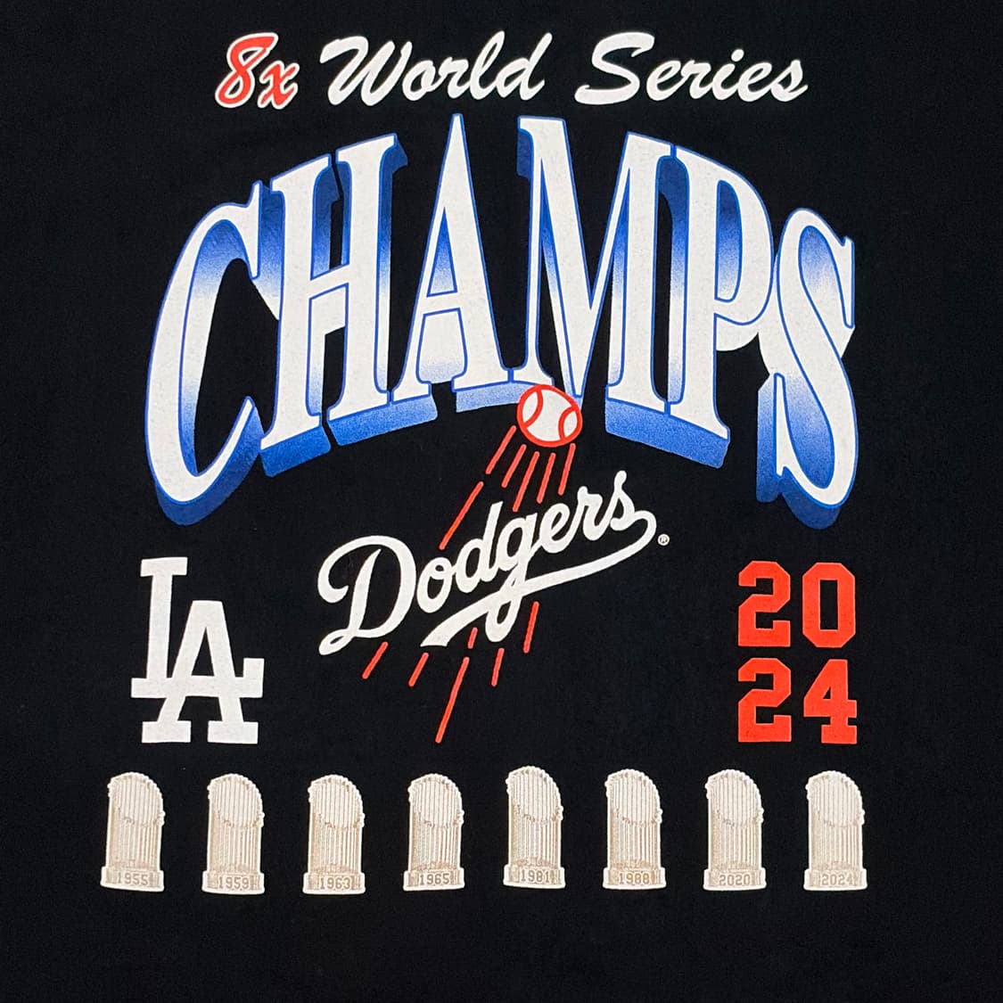 미국 빈티지 MLB 24년 LA다저스 우승기념 챔피언 반팔티 상품이미지9