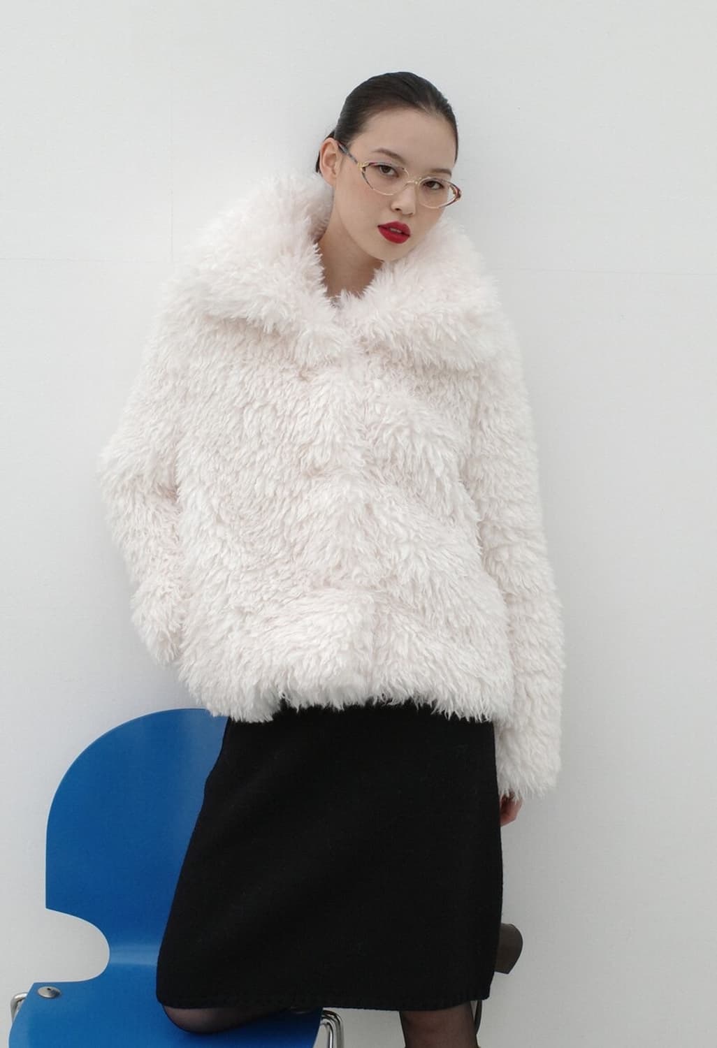 포니테일 Shaggy Faux Fur Jacket (Milk) 퍼자켓 상품이미지1