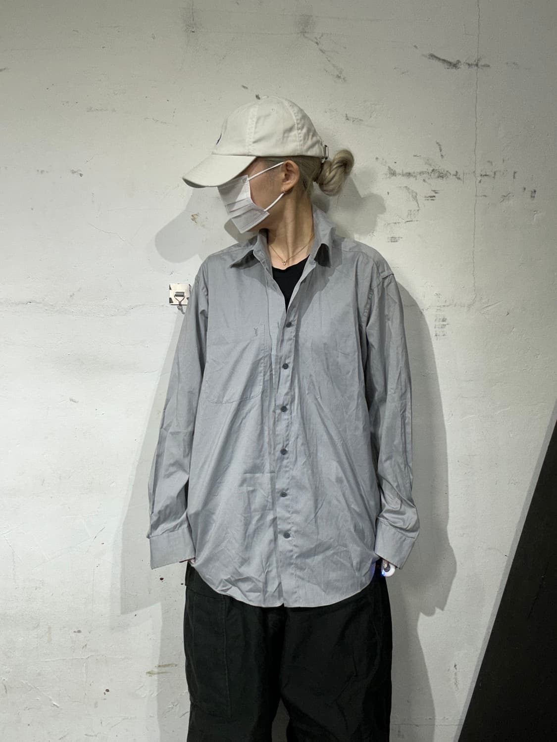 입생로랑 그레이 오버핏 셔츠 L 상품이미지2