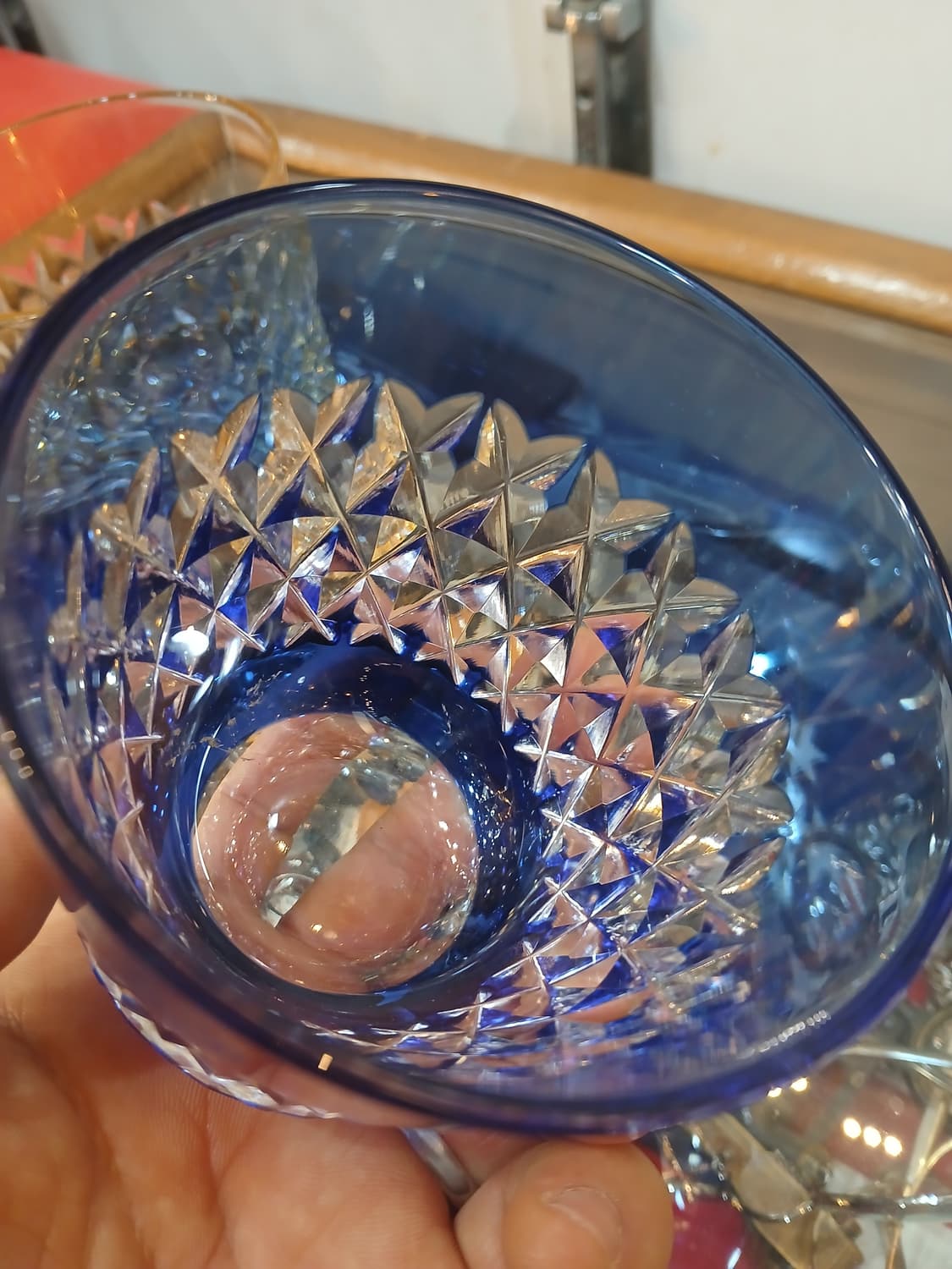 빈티지 일본 카가미 크리스탈 에도 키리코 위스키잔 상품이미지4