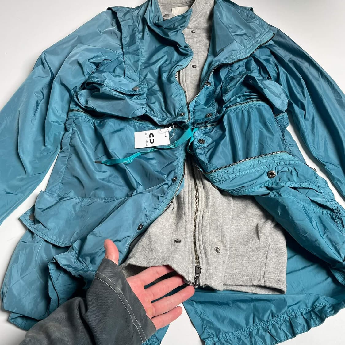 Diesel 탈부착가능한 나일론&져지 코트 상품이미지5