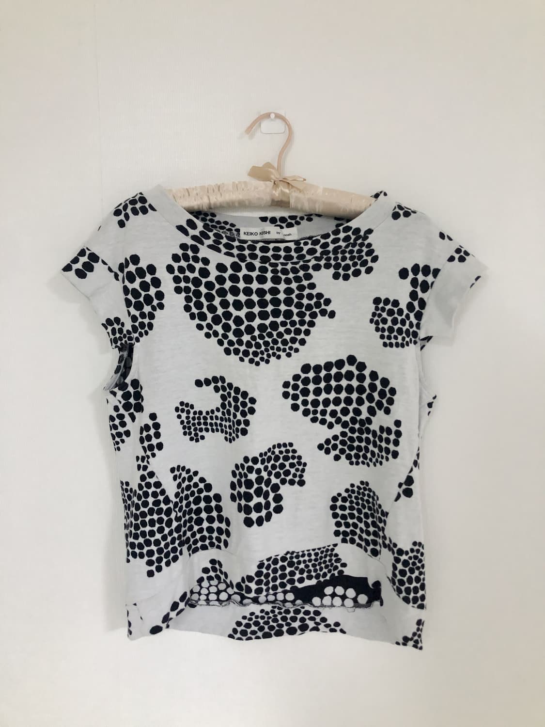 도트 멜란지 자카드 반팔 상품이미지1