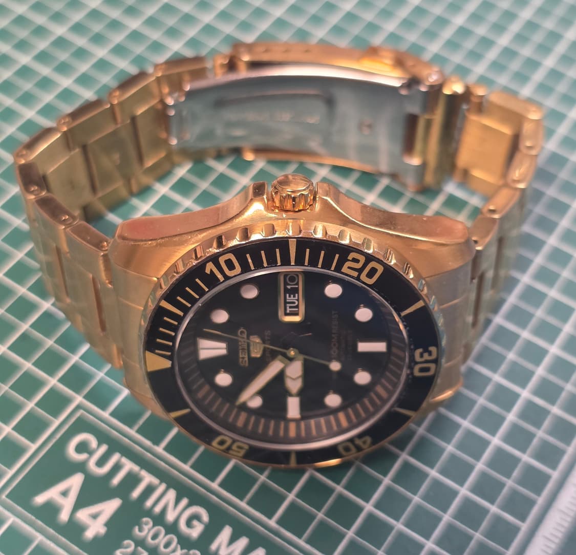 세이코 (SEIKO) SNZF22J1 오토메틱 서버마리너 골드 스켈레톤  상품이미지7