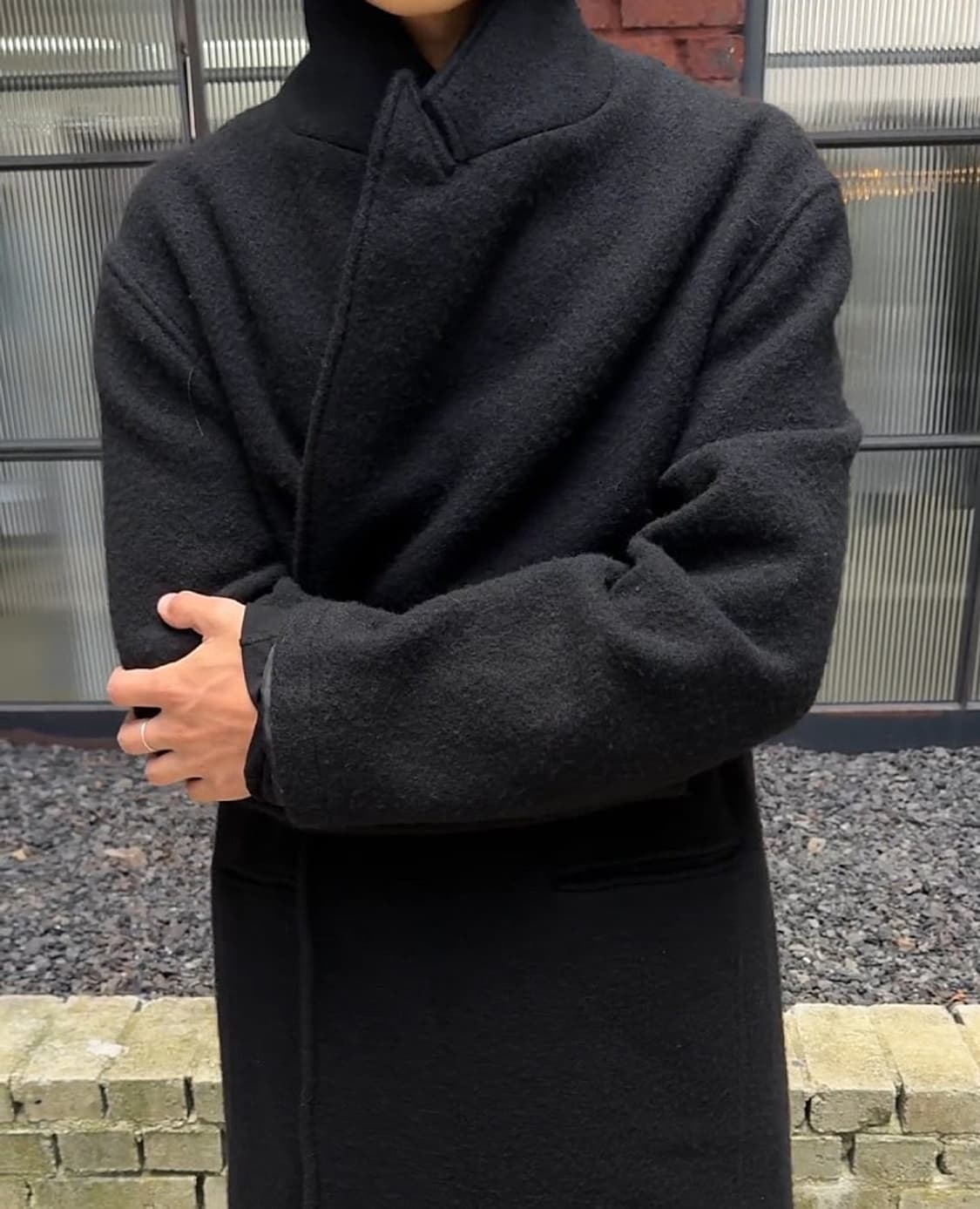 유스 보일드 울 더블 코트 L 상품이미지4