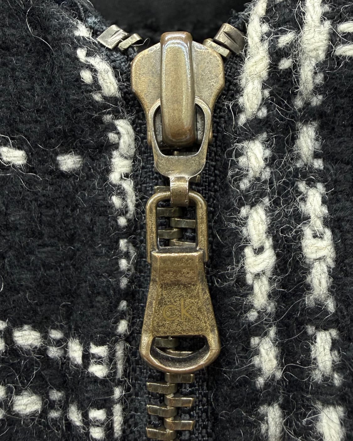 캘빈 클라인 00s 트위드 후드 점퍼 상품이미지5