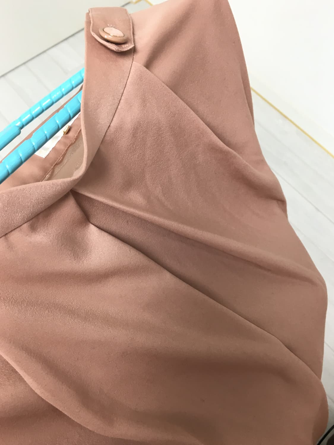 빈티지[코야빈티지, 마루빈티지, 카모메] 핑크 베이지 플레어 미디 스커트 상품이미지5