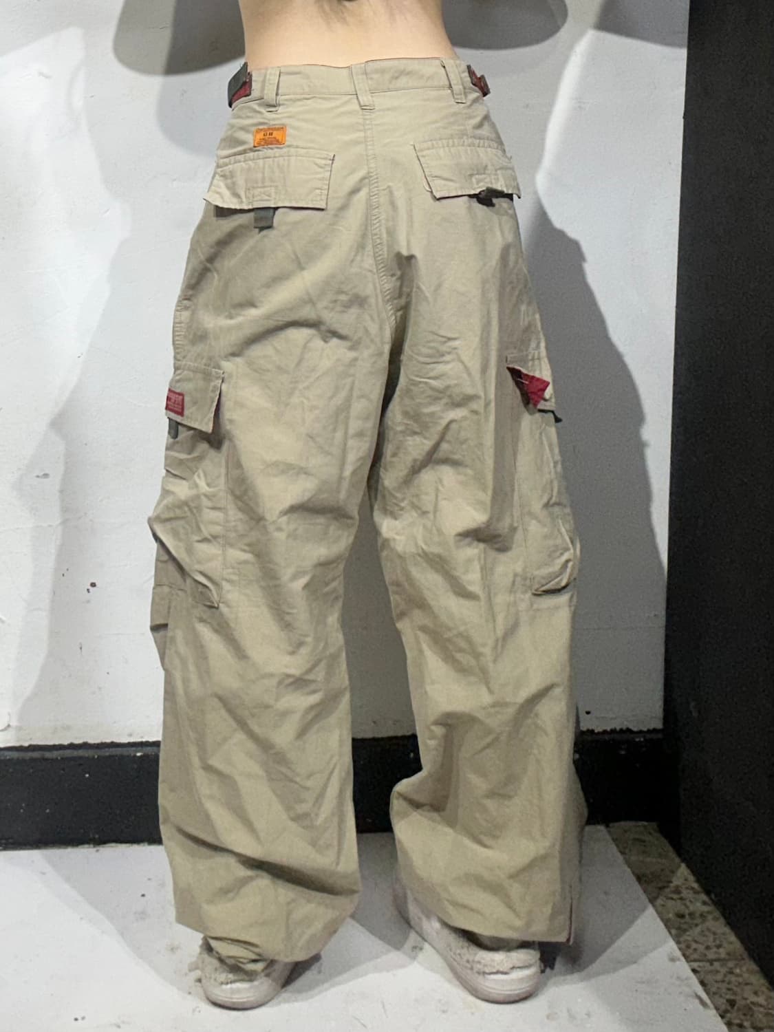 90s 벤데이비스 베이지 와이드 멀티 포켓 유틸리티 카고 팬츠  상품이미지3