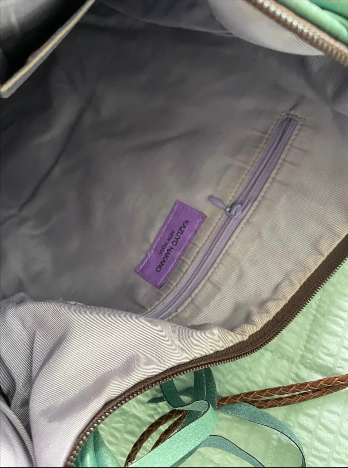 Kazuyo nakano leather bag mint 상품이미지8