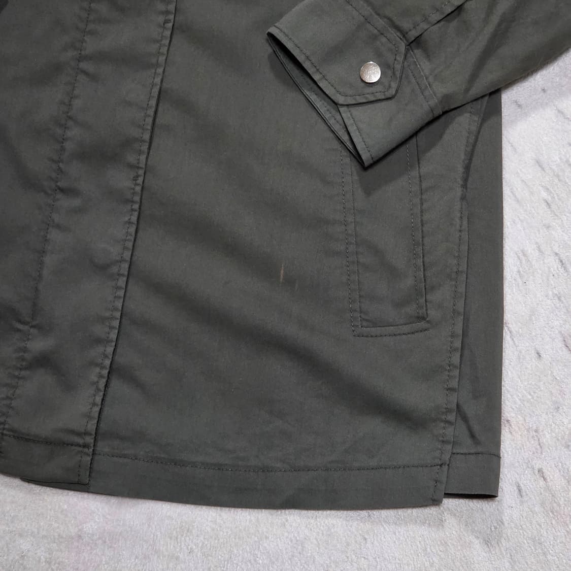 빈티지 카키 옆트임 셔츠 집업 상품이미지2