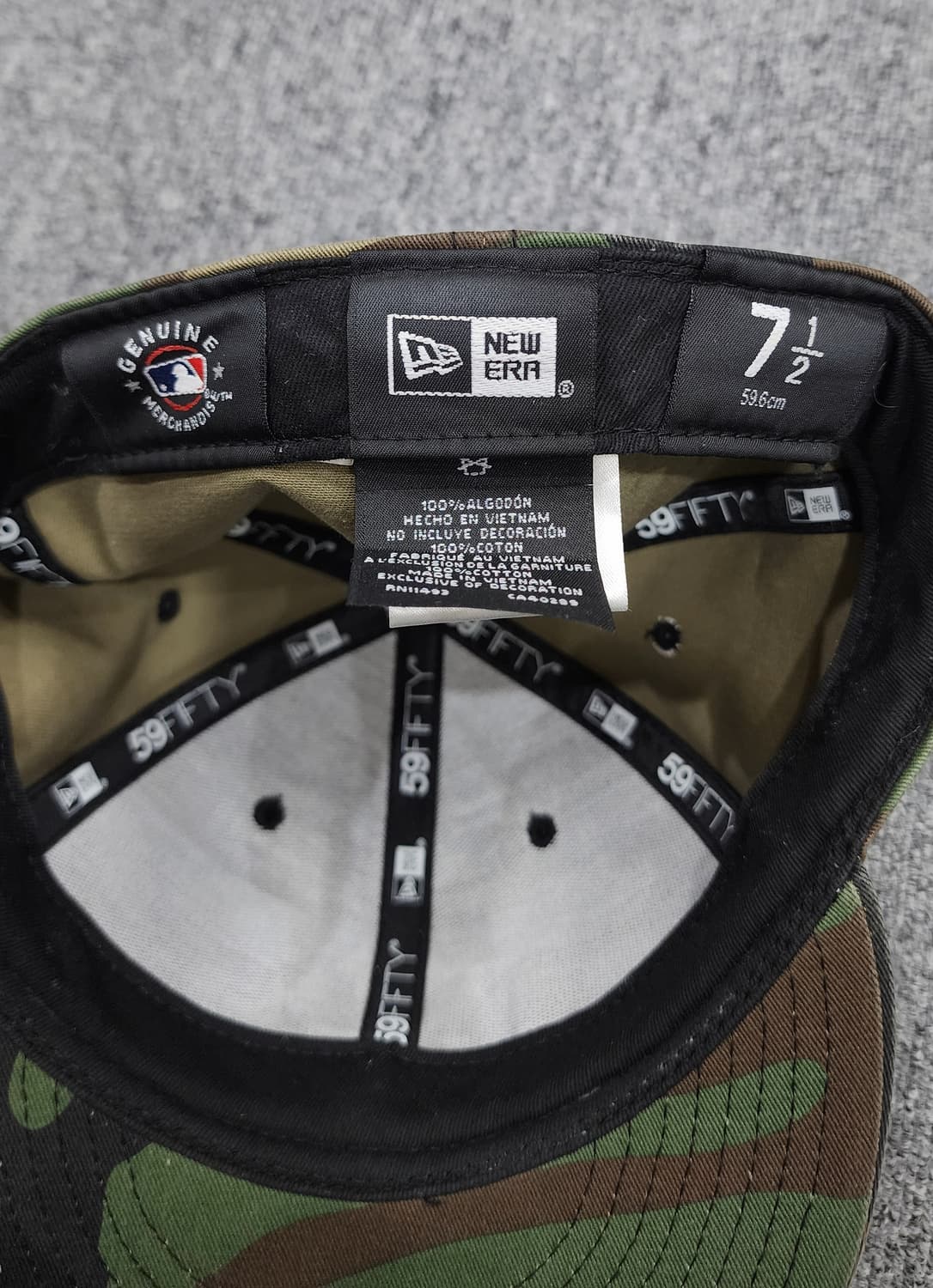 뉴에라 뉴욕 양키즈 우드랜드 카모 59FIFTY 7 1/2 스냅백 모자 상품이미지9
