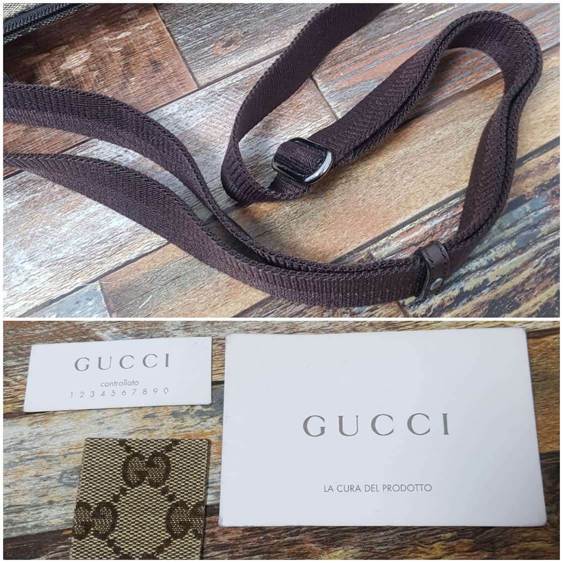 [정품] 구찌 GG 로고 캔버스 크로스백 브라운 상품이미지5