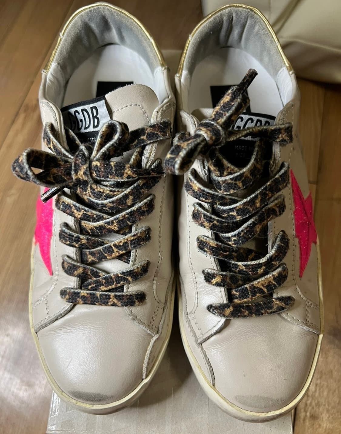 골든구스 슈퍼스타 베이지/푸시아 36 상품이미지1