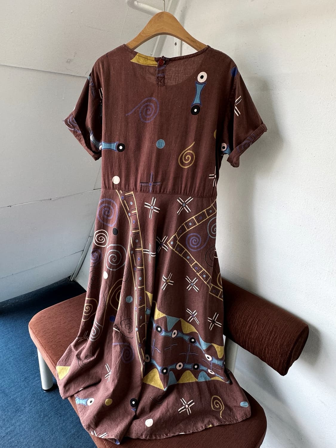 Cotton natural dyed pattern onepiece 상품이미지5