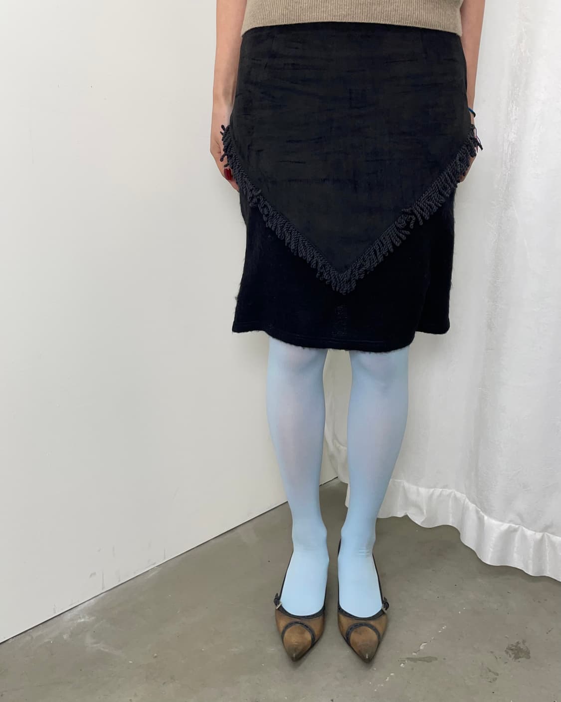 Vintage 프린지 스커트 상품이미지1