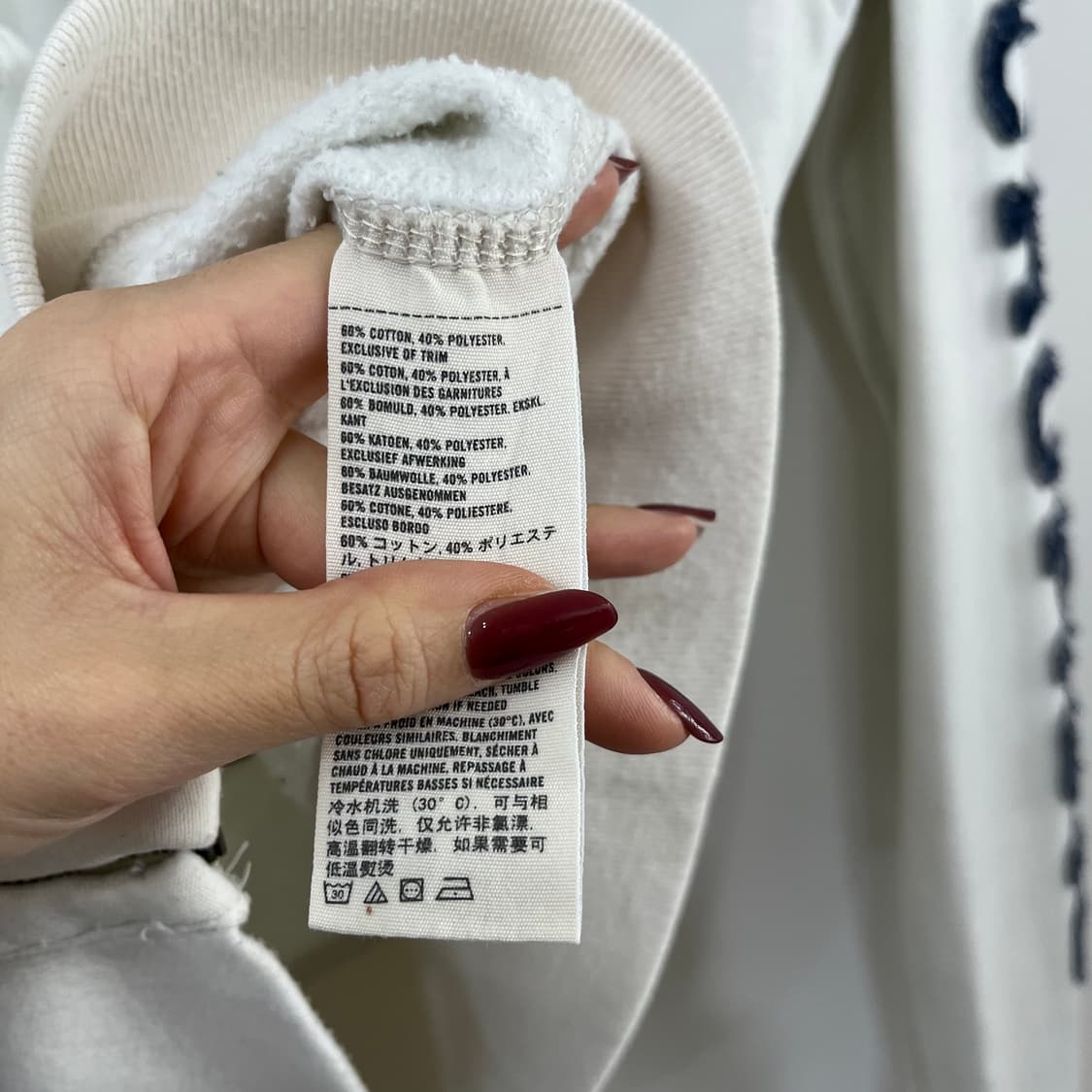 아베크롬비 자수로고 화이트 후드집업 상품이미지6