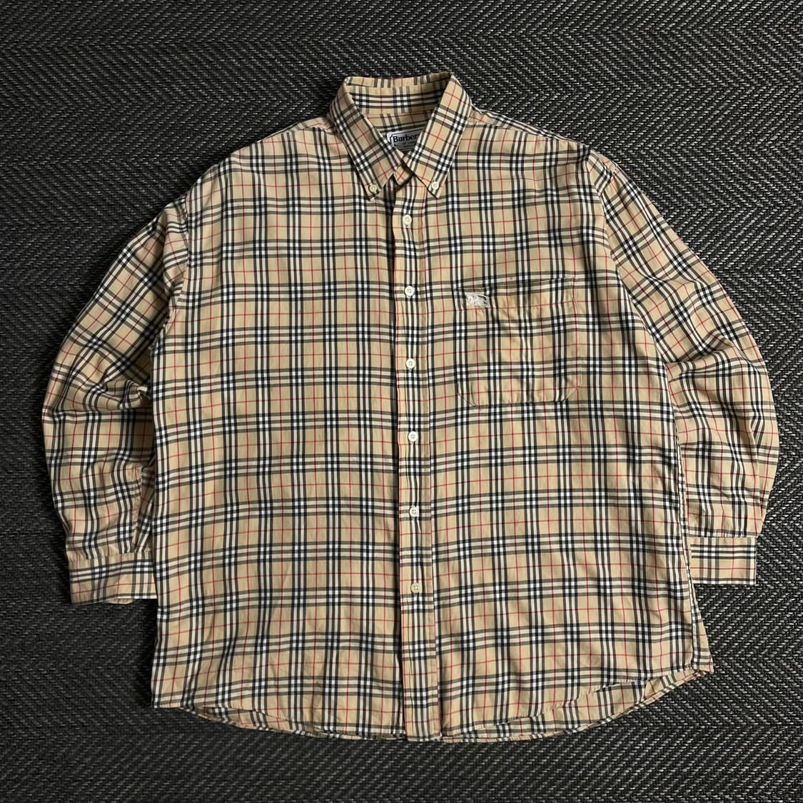 90s 버버리 베이지 노바체크 레트로 셔츠 베이지 y3231 상품이미지2
